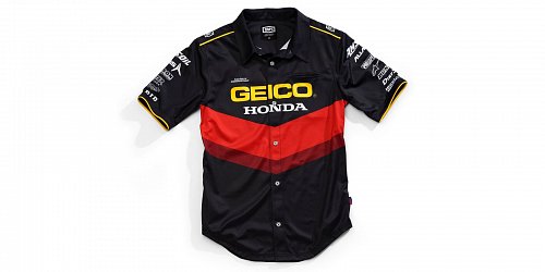 košile PILOT GEICO HONDA, 100% - USA (černá)